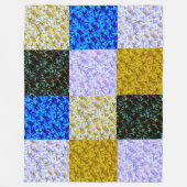 Frangipani Patchwork Style Blanket, Fleecedecke (Vorderseite)