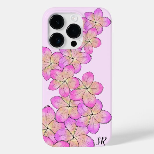 Frangipani Personalisiert Case-Mate iPhone Hülle (Rückseite)
