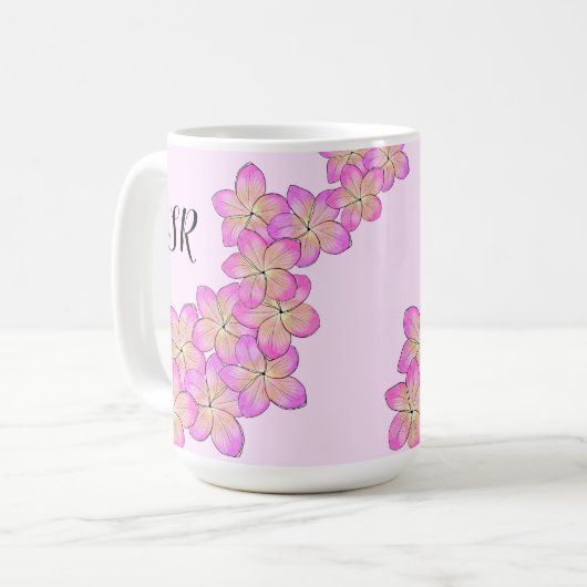 Frangipani Personalisiert Kaffeetasse (Vorderseite Links)