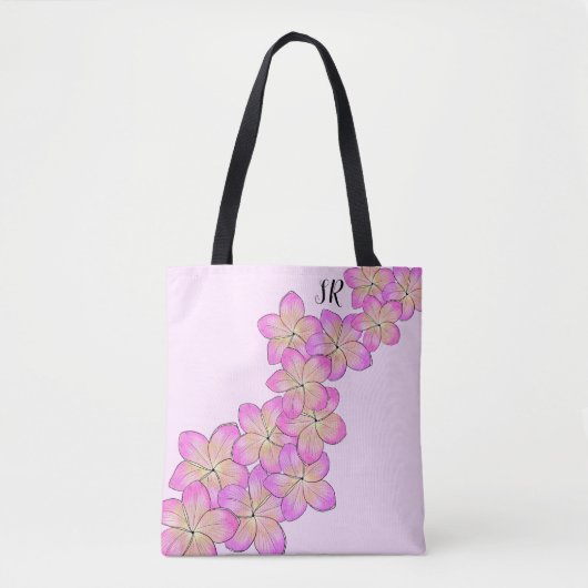 Frangipani Personalisiert Tasche (Vorderseite)