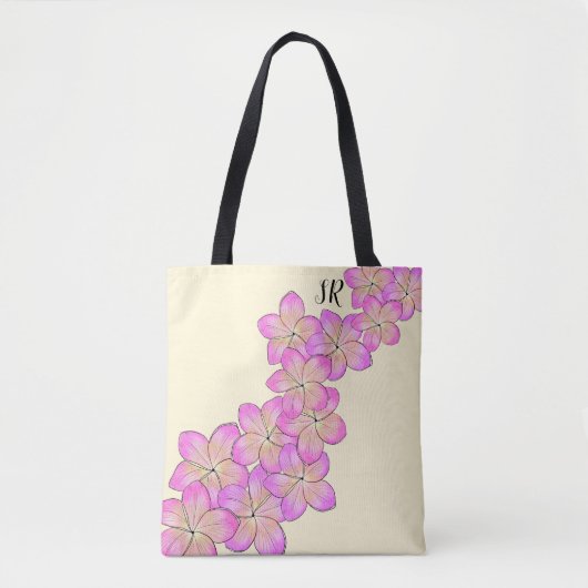 Frangipani Personalisiert Tasche (Vorderseite)