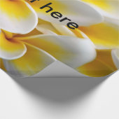 Frangipani Plumeria Blume Foto Geschenkpapier (Ecke)