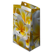 Frangipani Plumeria Blume Foto Kleine Geschenktüte (Vorderseite Schrägansicht)