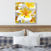 Frangipani Plumeria Blume Foto Leinwanddruck (Insitu (Schlafzimmer))