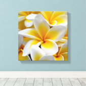 Frangipani Plumeria Blume Foto Leinwanddruck (Insitu (Holzboden))