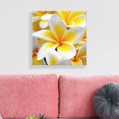 Frangipani Plumeria Blume Foto Leinwanddruck (Insitu (Wohnzimmer))