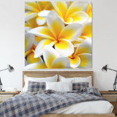 Frangipani Plumeria Blume Foto Leinwanddruck (Insitu (Schlafzimmer))