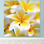 Frangipani Plumeria Blume Foto Leinwanddruck (Insitu (Holzboden))