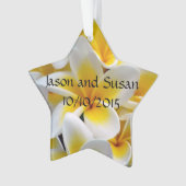 Frangipani Plumeria Blume Hochzeit Ornament (Vorderseite)