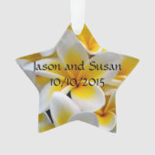 Frangipani Plumeria Blume Hochzeit Ornament (Vorderseite)