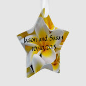 Frangipani Plumeria Blume Hochzeit Ornament (Vorderseite)