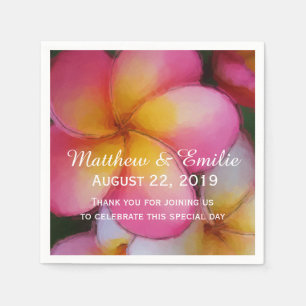 Frangipani Plumeria Blume Wedding Serviette