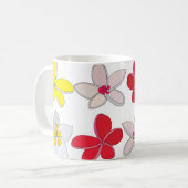 Frangipani Plumeria Farbenfrohe Blume Kaffeetasse (Vorderseite Links)