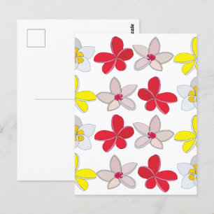 Frangipani Plumeria Farbenfrohe Blume Postkarte
