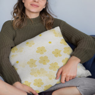 Frangipani Plumeria Tropical Flower Throw Pillow Kissen