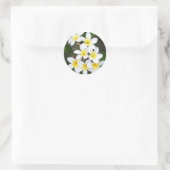 Frangipani Runder Aufkleber (Tasche)
