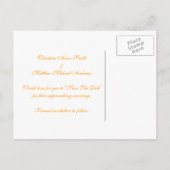 Frangipani - Save the Date Ankündigungspostkarte (Rückseite)