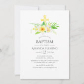 Frangipani-Taufe oder Weihnachten Einladung (Vorderseite)