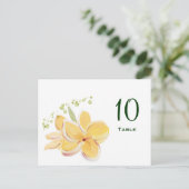 Frangipani Tischnummer Postcard (Stehend Vorderseite)