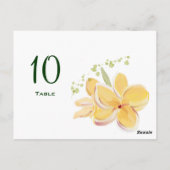 Frangipani Tischnummer Postcard (Rückseite)