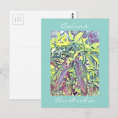 Frangipani Tree Cairns Australien tropisch Postkarte (Vorne/Hinten)