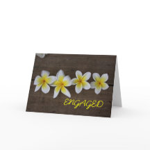 Frangipani-Verlobungskarte