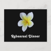 Frangipani Wedding Probe Dinner Einladungen (Vorderseite)