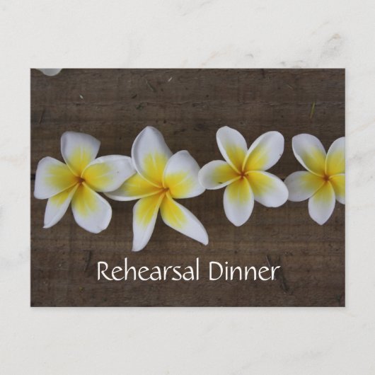 Frangipani Wedding Probe Einladungen (Vorderseite)