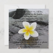 Frangipani Wedding Save the Date Ankündigungen (Rückseite)