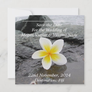 Frangipani Wedding Save the Date Ankündigungen
