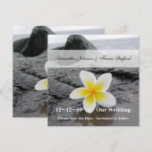 Frangipani Wedding Save the Date Ankündigungen (Vorne/Hinten)