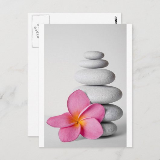 Frangipani Zen Postkarte (Vorne/Hinten)