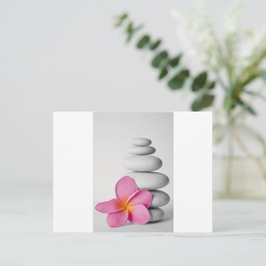 Frangipani Zen Postkarte (Stehend Vorderseite)