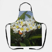 Frangipanis mit Butterfly Ladys Full Print Schürze (Vorderseite)