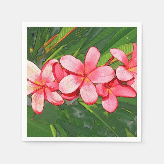 Frangipanis Serviette (Vorderseite)