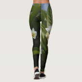 Frangipanis With Butterfly, Full Print Leggings (Rückseite)