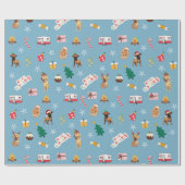 Frank & Baxter Weihnachtswrapping Paper - Blau Geschenkpapier (Flach)