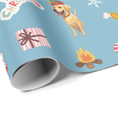 Frank & Baxter Weihnachtswrapping Paper - Blau Geschenkpapier (Rolleneckpunkt)