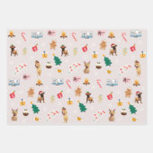 Frank & Baxter Weihnachtswrapping Paper - Latte Geschenkpapier Set (Vorderseite)