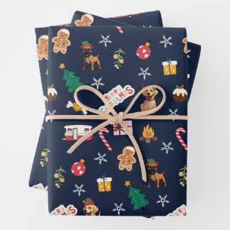 Frank & Baxter Weihnachtswrapping Paper - Marine Geschenkpapier Set