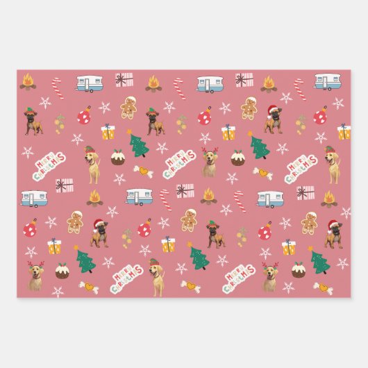 Frank & Baxter Weihnachtswrapping Paper - Mixed 2 Geschenkpapier Set (Vorderseite 2)