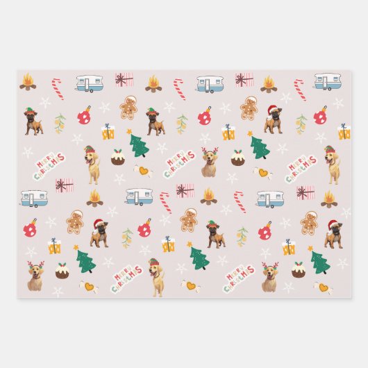 Frank & Baxter Weihnachtswrapping Paper - Mixed 2 Geschenkpapier Set (Vorderseite)