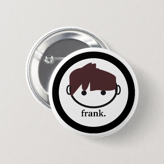Frank. (braunes) Button (Vorne & Hinten)