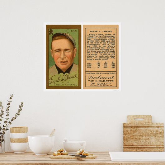 Frank Chance Cubs Baseball 1911 Poster (Küche)