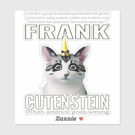 Frank cutenstein aufkleber (Blatt)