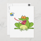 Frank den Frosch mit dem Schwindelanfall Postkarte (Vorne/Hinten)