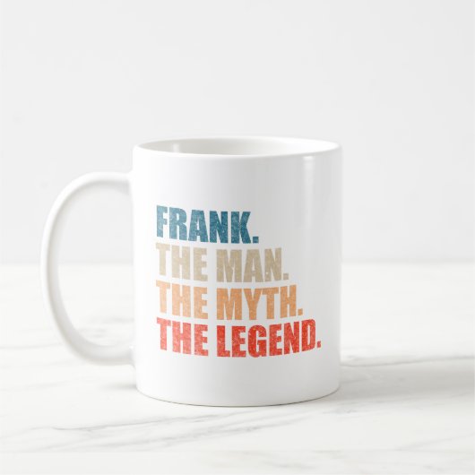 Frank der Mann der Mythos die Legende Kaffeetasse (Links)
