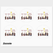 Frank hat das geschickt runder aufkleber (Blatt)