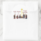 Frank hat das geschickt runder aufkleber (Tasche)