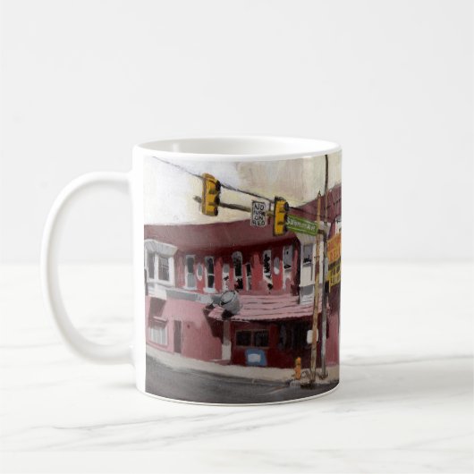 Frank isst am BaltimoreDeli - Tasse (Links)